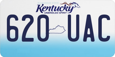 KY license plate 620UAC