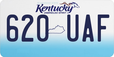 KY license plate 620UAF