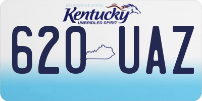 KY license plate 620UAZ