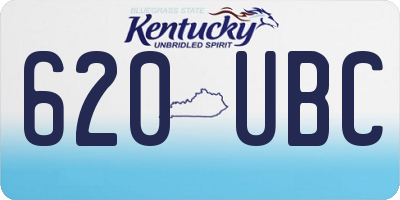 KY license plate 620UBC