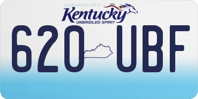 KY license plate 620UBF