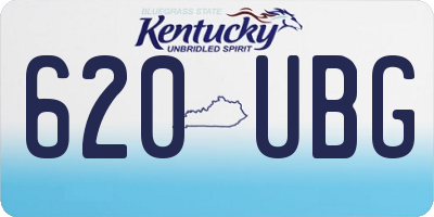 KY license plate 620UBG