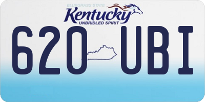 KY license plate 620UBI