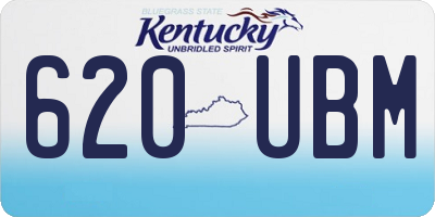 KY license plate 620UBM