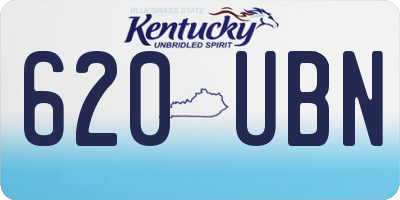 KY license plate 620UBN