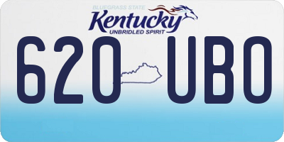 KY license plate 620UBO