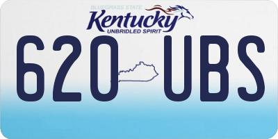 KY license plate 620UBS
