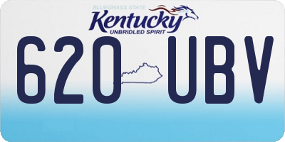 KY license plate 620UBV