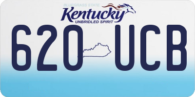 KY license plate 620UCB