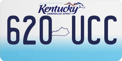 KY license plate 620UCC