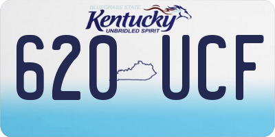 KY license plate 620UCF