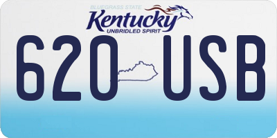 KY license plate 620USB