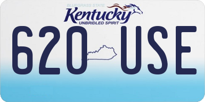 KY license plate 620USE