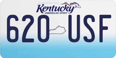 KY license plate 620USF