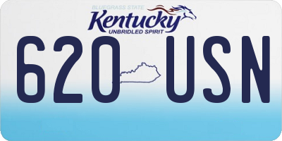 KY license plate 620USN
