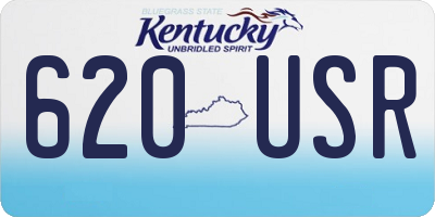 KY license plate 620USR