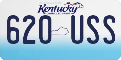 KY license plate 620USS