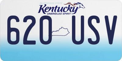 KY license plate 620USV