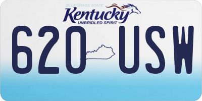KY license plate 620USW