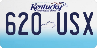KY license plate 620USX