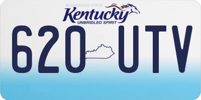 KY license plate 620UTV