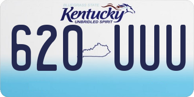 KY license plate 620UUU