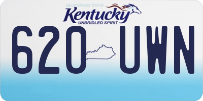 KY license plate 620UWN