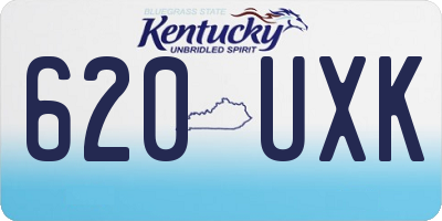 KY license plate 620UXK