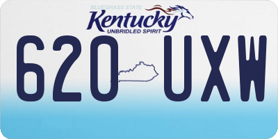 KY license plate 620UXW