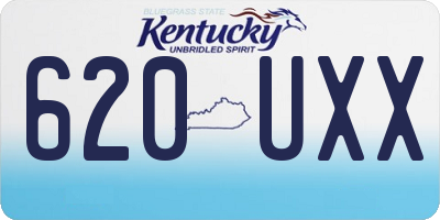 KY license plate 620UXX