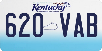 KY license plate 620VAB