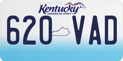 KY license plate 620VAD