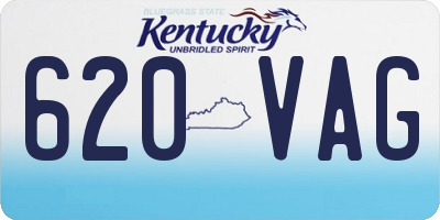 KY license plate 620VAG