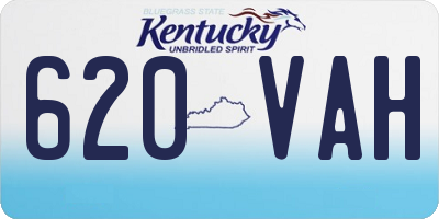 KY license plate 620VAH