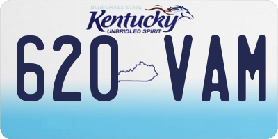 KY license plate 620VAM
