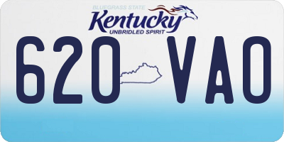 KY license plate 620VAO