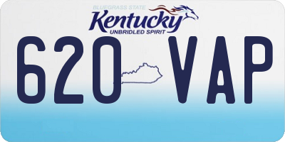 KY license plate 620VAP