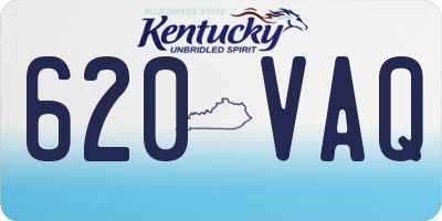 KY license plate 620VAQ