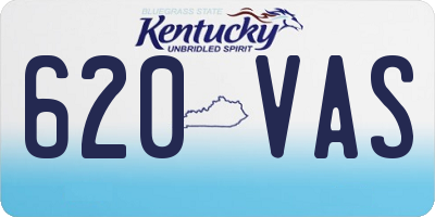 KY license plate 620VAS