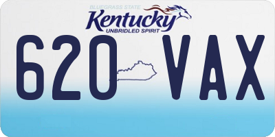 KY license plate 620VAX