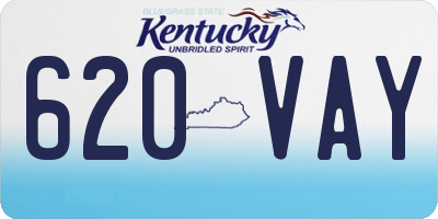 KY license plate 620VAY