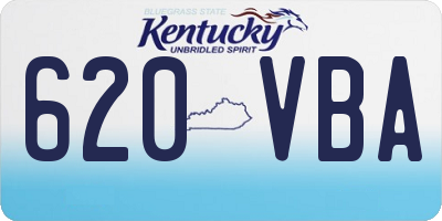 KY license plate 620VBA