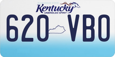 KY license plate 620VBO