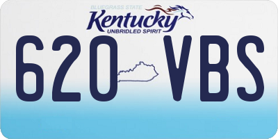 KY license plate 620VBS