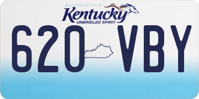 KY license plate 620VBY