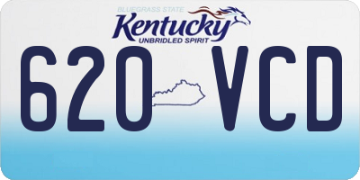 KY license plate 620VCD