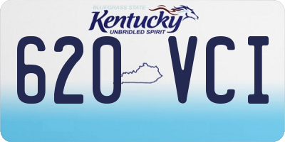 KY license plate 620VCI