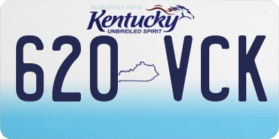 KY license plate 620VCK