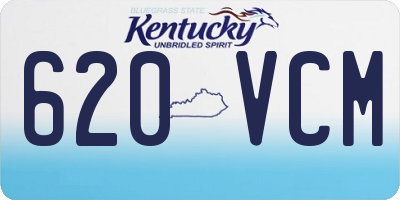 KY license plate 620VCM