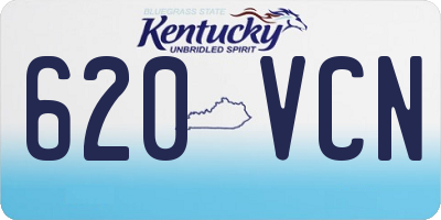 KY license plate 620VCN